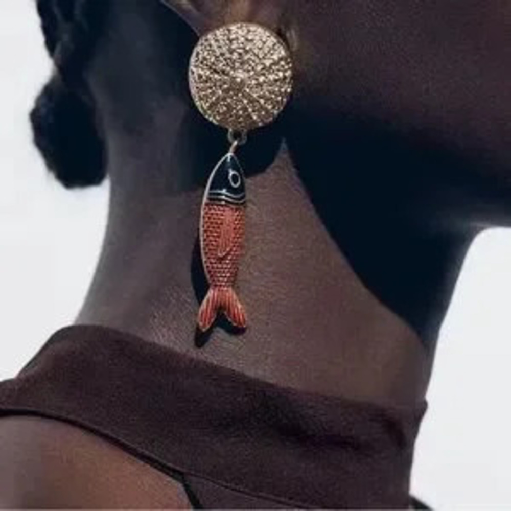 Boho Ref Fish Dangle Earrings